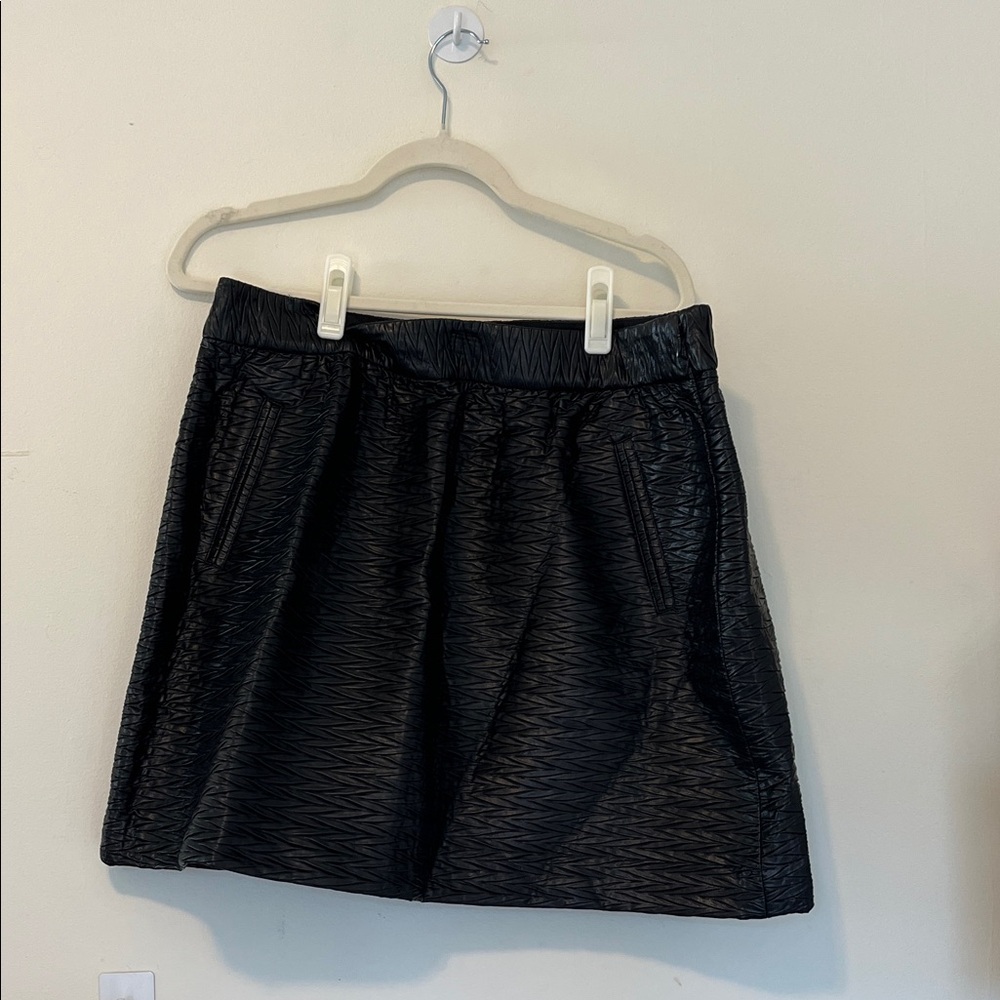 Banana Republic Black Textured Mini Skirt